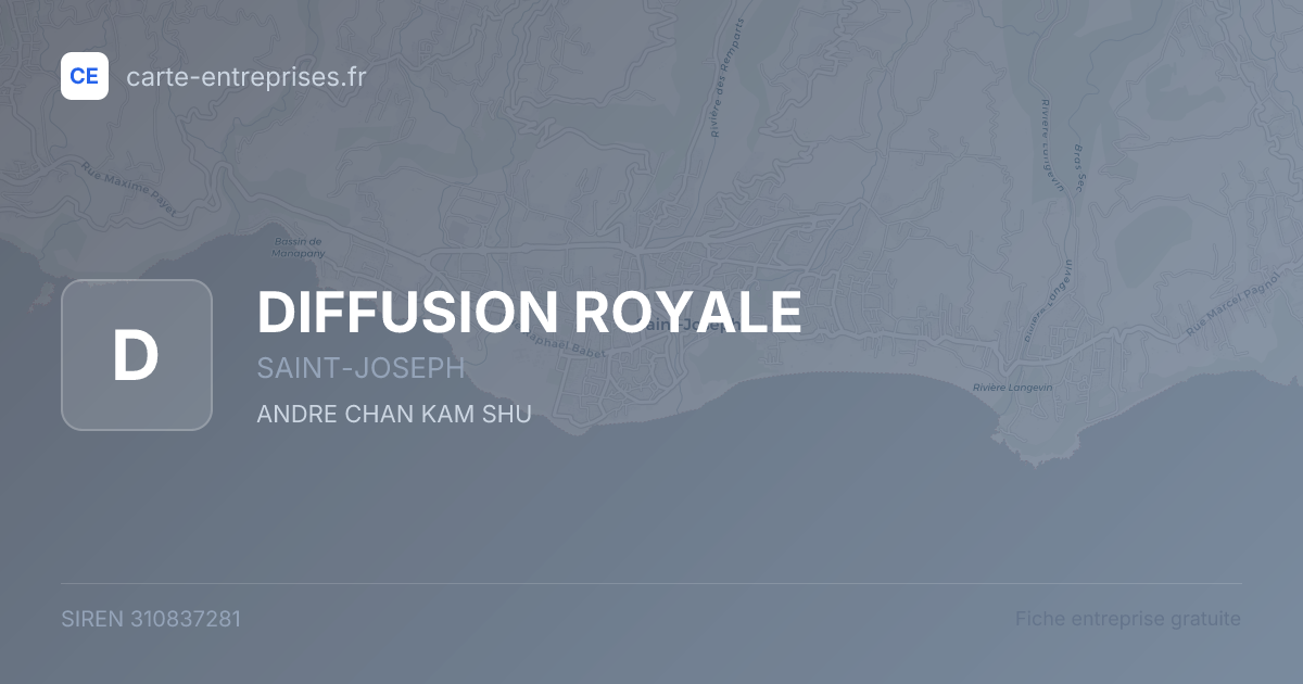 DIFFUSION ROYALE — 310837281 — fiche entreprise