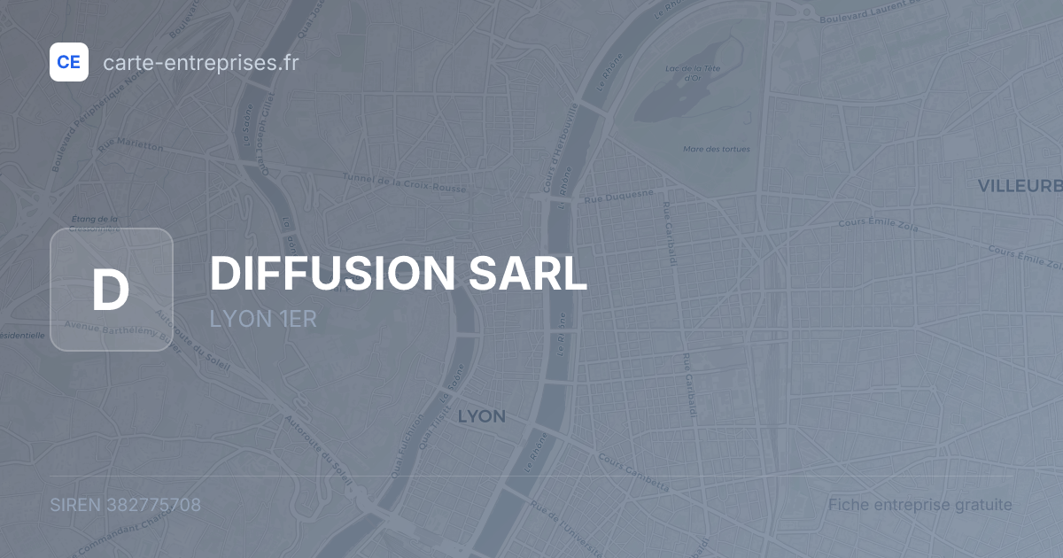 DIFFUSION SARL — 382775708 — fiche entreprise