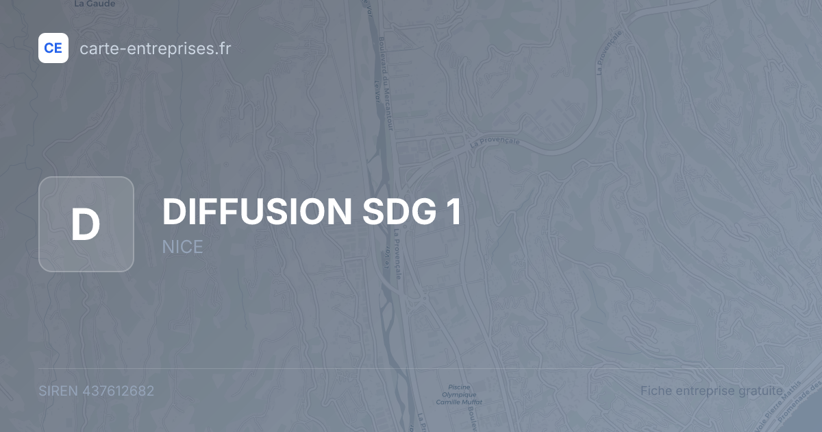 DIFFUSION SDG 1 — 437612682 — fiche entreprise
