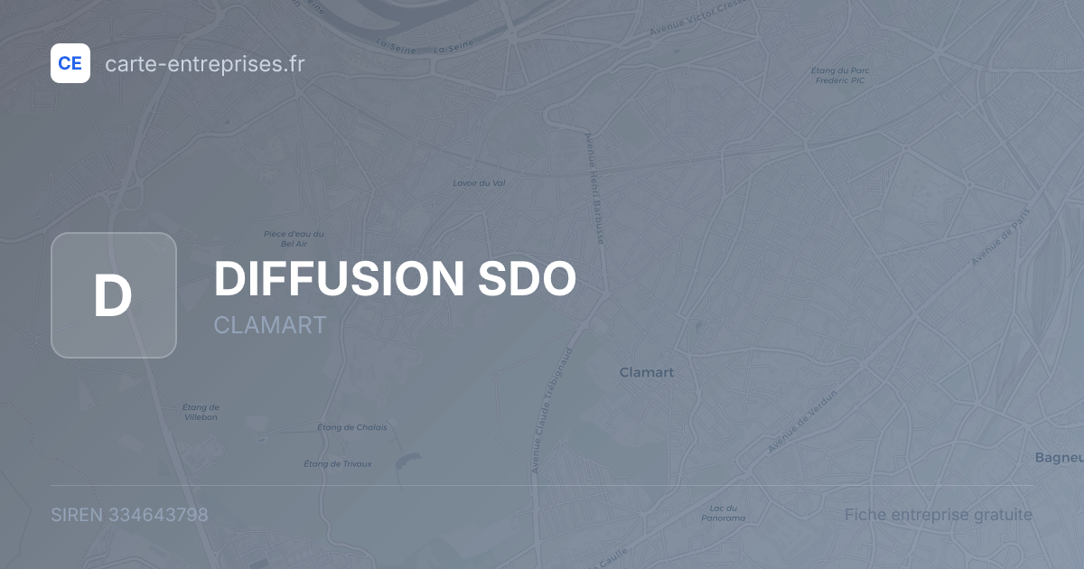 DIFFUSION SDO — 334643798 — fiche entreprise