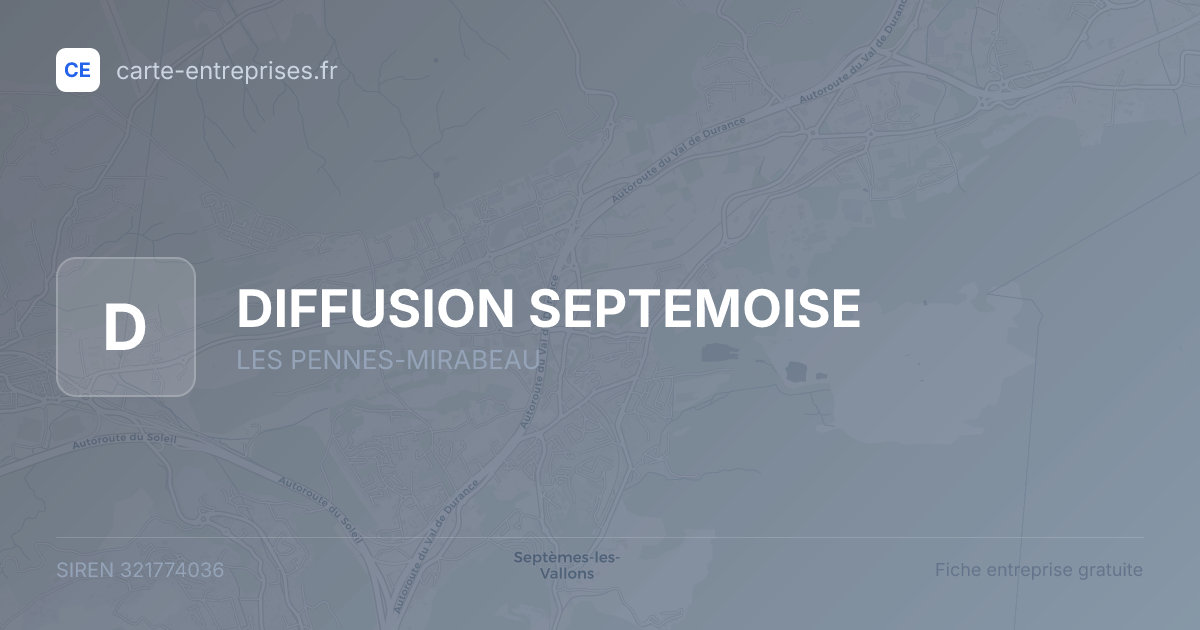 DIFFUSION SEPTEMOISE — 321774036 — fiche entreprise