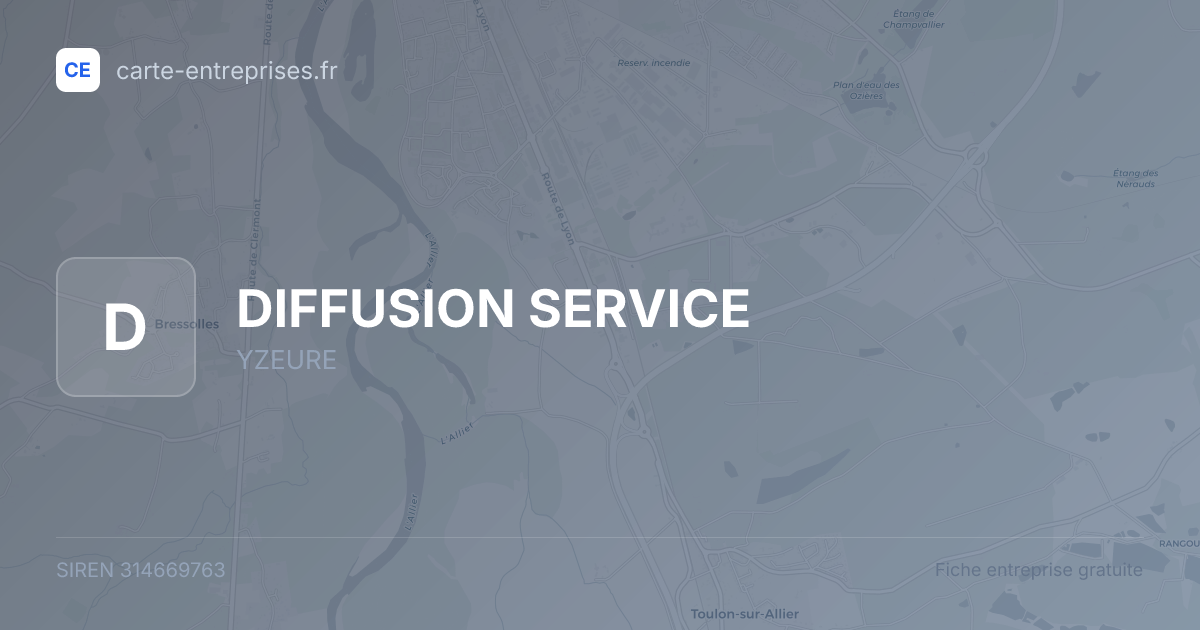 DIFFUSION SERVICE — 314669763 — fiche entreprise