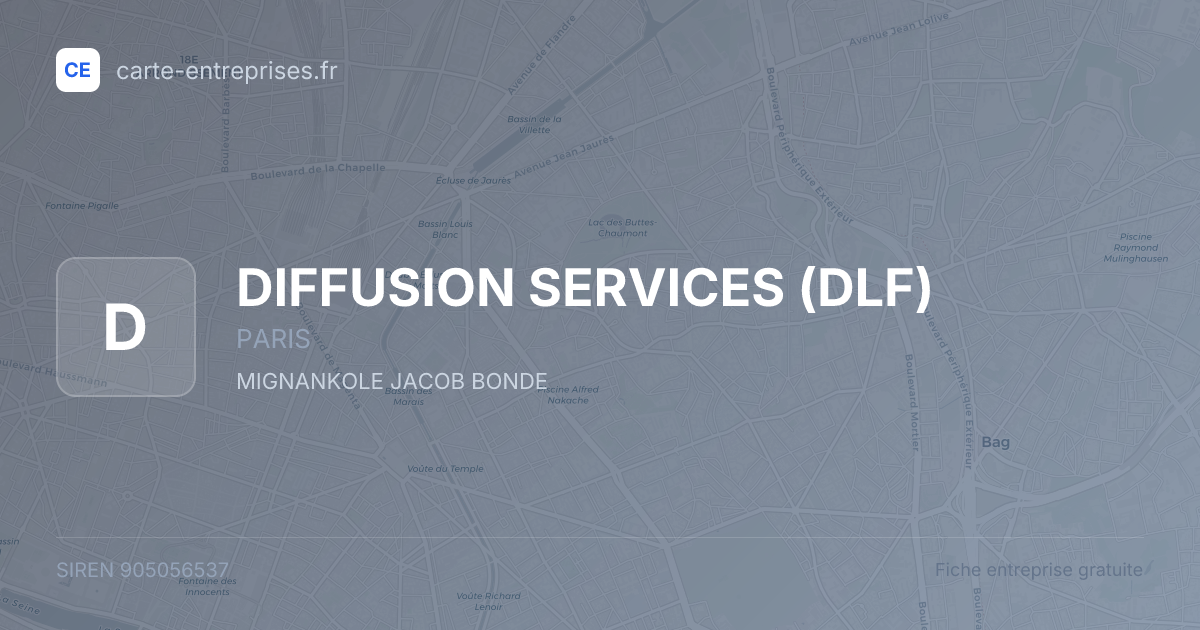 DIFFUSION SERVICES (DLF) — 905056537 — fiche entreprise