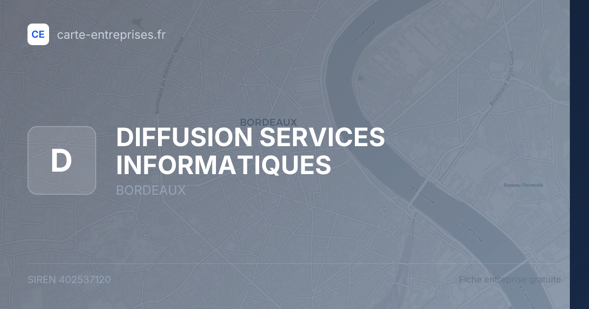 DIFFUSION SERVICES INFORMATIQUES — 402537120 — fiche entreprise