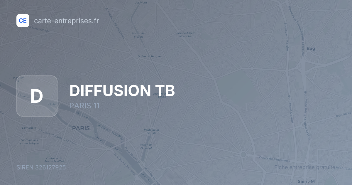 DIFFUSION TB — 326127925 — fiche entreprise