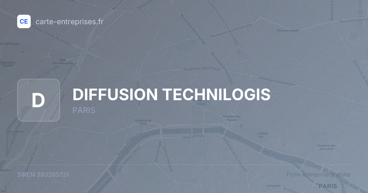 DIFFUSION TECHNILOGIS — 393265731 — fiche entreprise
