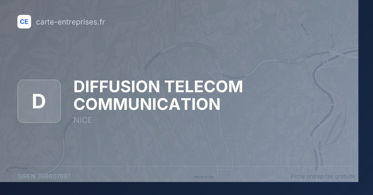DIFFUSION TELECOM COMMUNICATION — 398607697 — fiche entreprise
