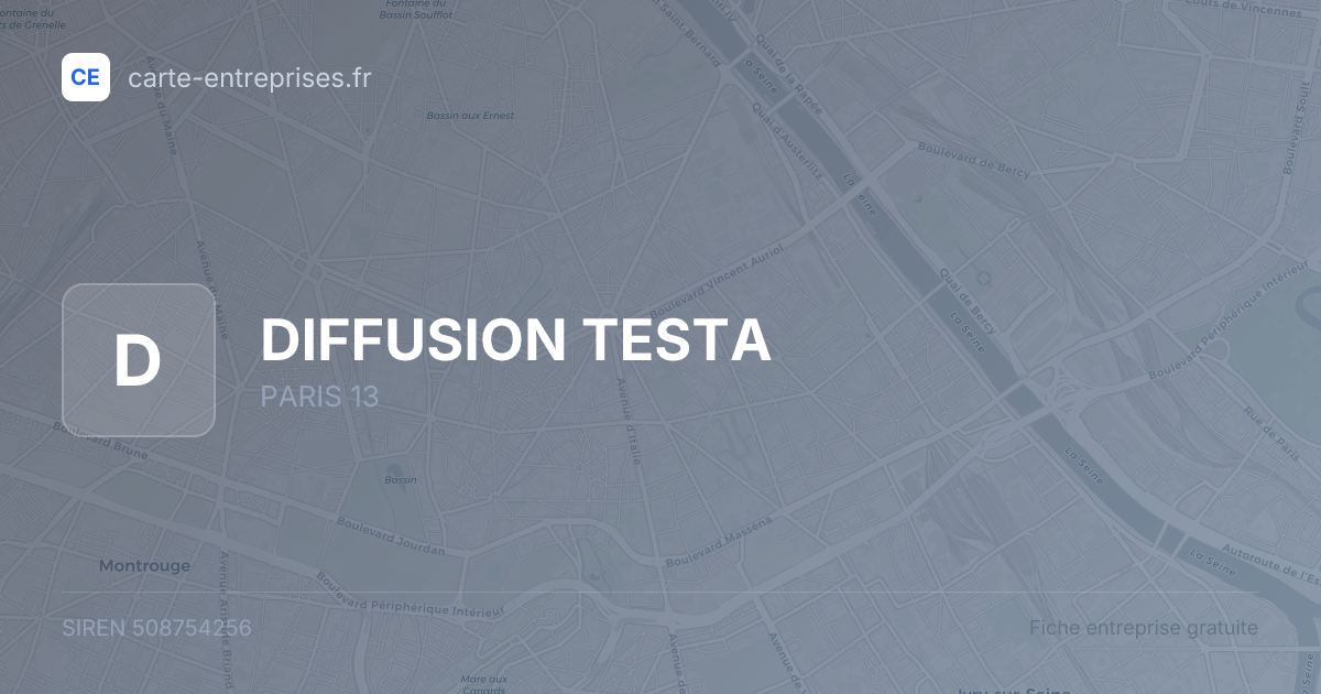 DIFFUSION TESTA — 508754256 — fiche entreprise