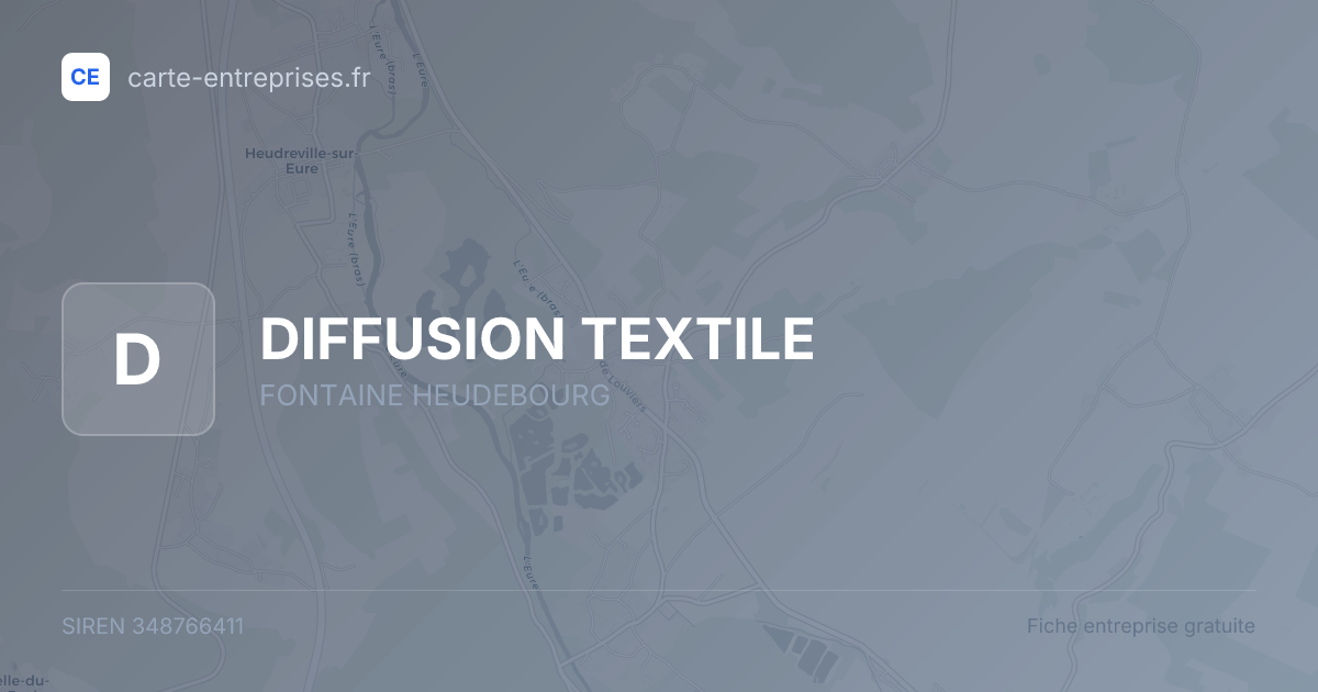 DIFFUSION TEXTILE — 348766411 — fiche entreprise