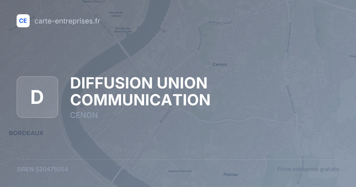 DIFFUSION UNION COMMUNICATION — 520475054 — fiche entreprise