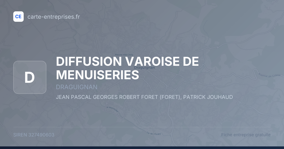 DIFFUSION VAROISE DE MENUISERIES — 327490603 — fiche entreprise