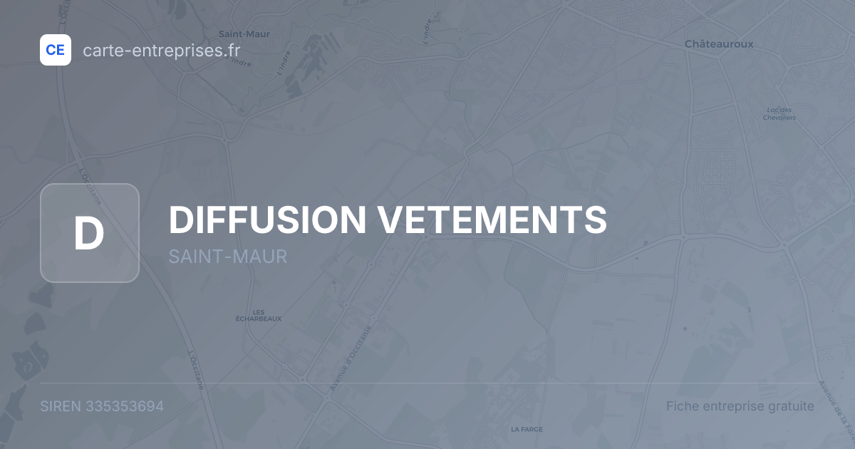 DIFFUSION VETEMENTS — 335353694 — fiche entreprise