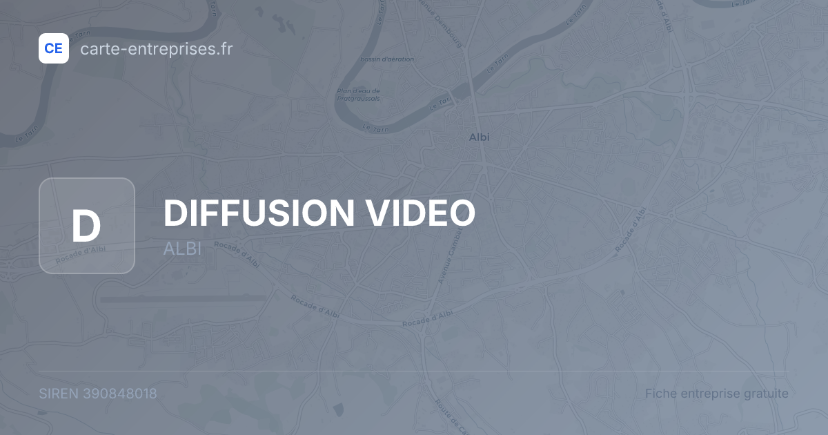 DIFFUSION VIDEO — 390848018 — fiche entreprise