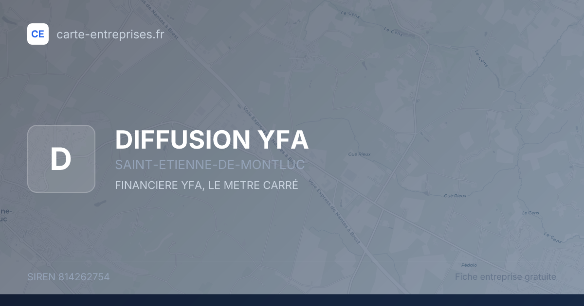 DIFFUSION YFA — 814262754 — fiche entreprise