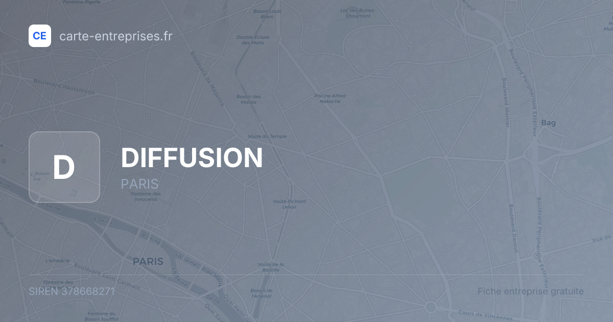 DIFFUSION — 378668271 — fiche entreprise