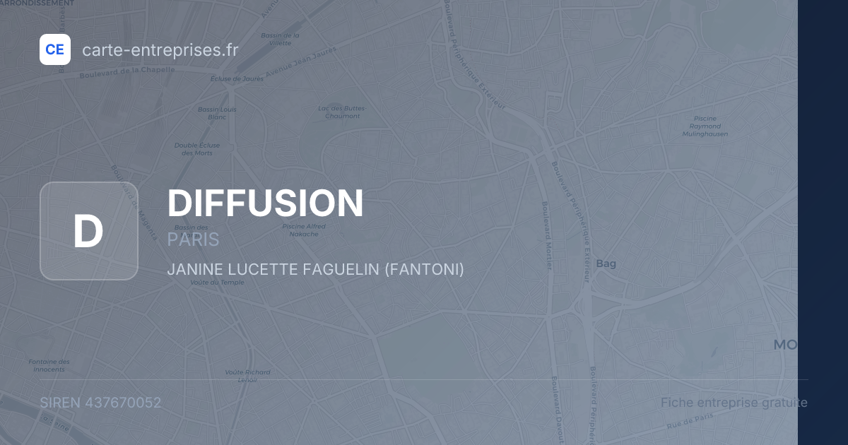 DIFFUSION — 437670052 — fiche entreprise