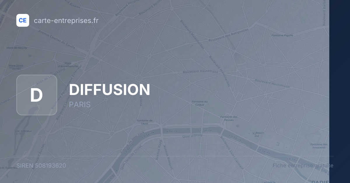DIFFUSION — 508193620 — fiche entreprise