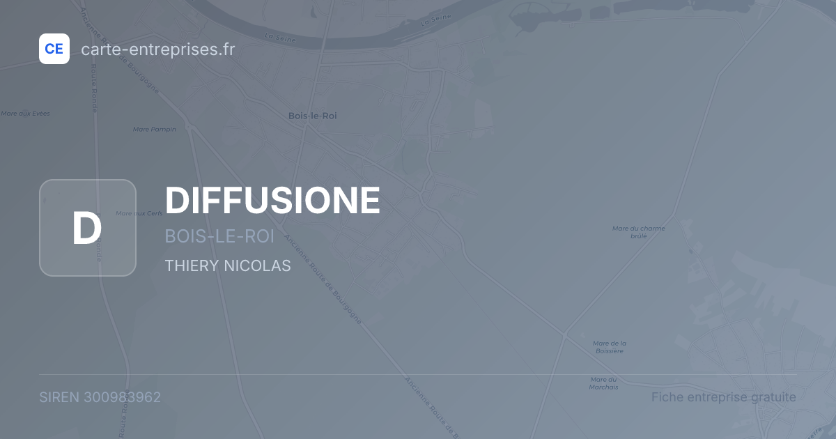 DIFFUSIONE — 300983962 — fiche entreprise