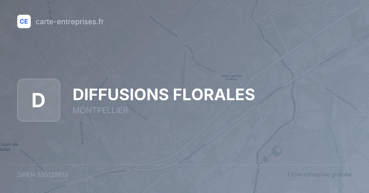 DIFFUSIONS FLORALES — 335129813 — fiche entreprise