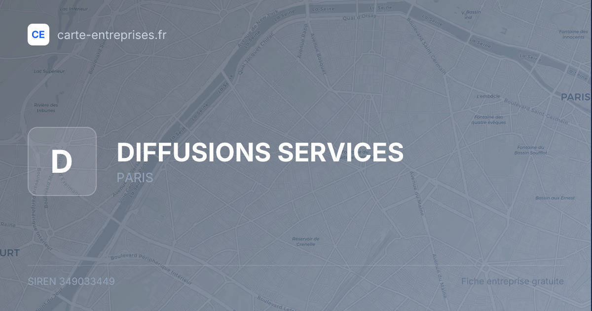 DIFFUSIONS SERVICES — 349033449 — fiche entreprise