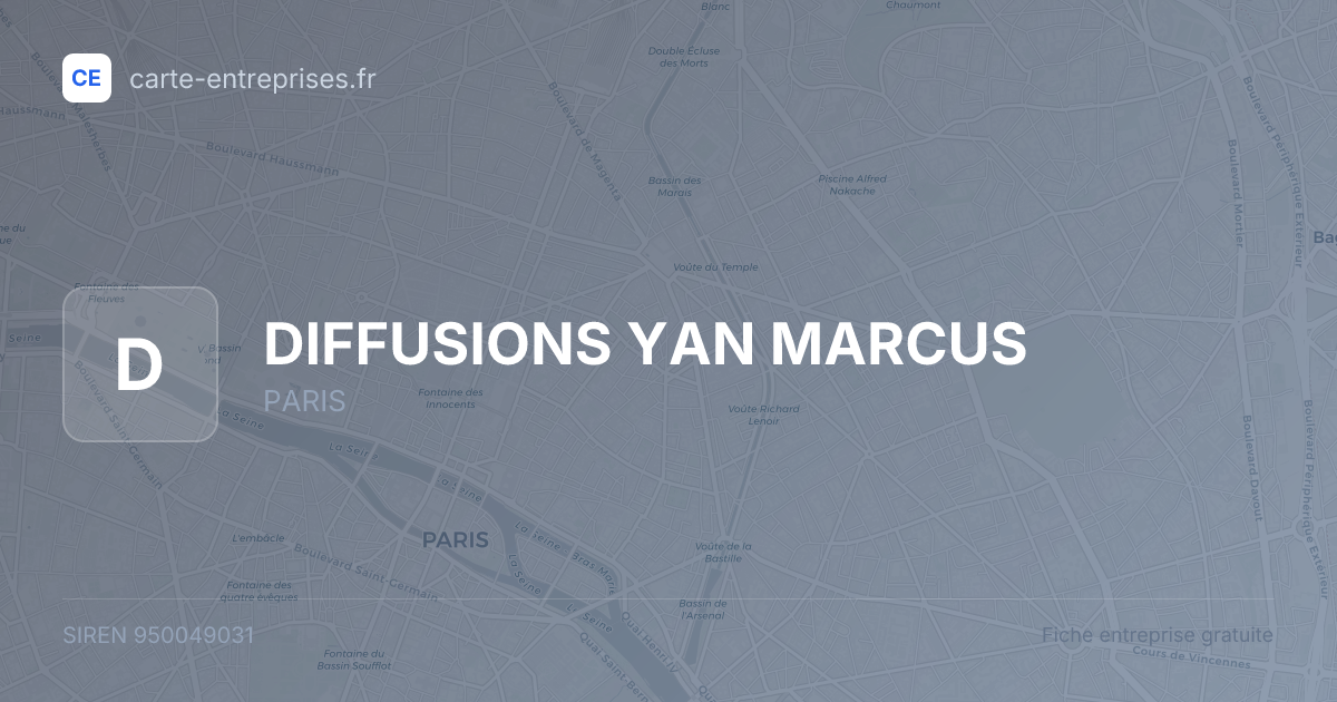 DIFFUSIONS YAN MARCUS — 950049031 — fiche entreprise