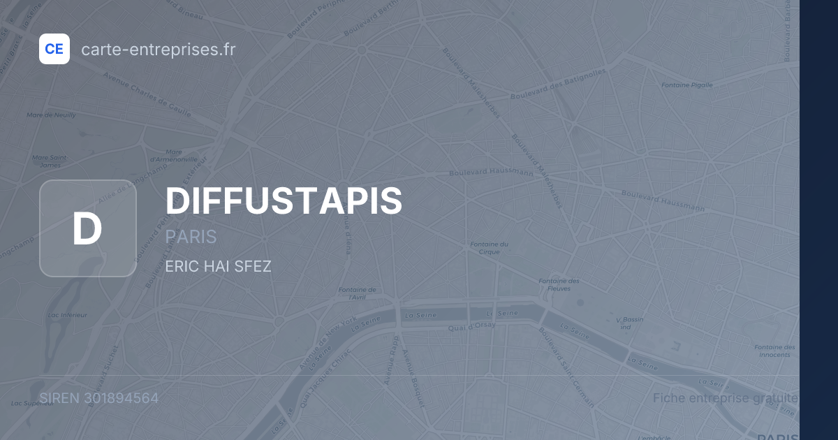 DIFFUSTAPIS — 301894564 — fiche entreprise