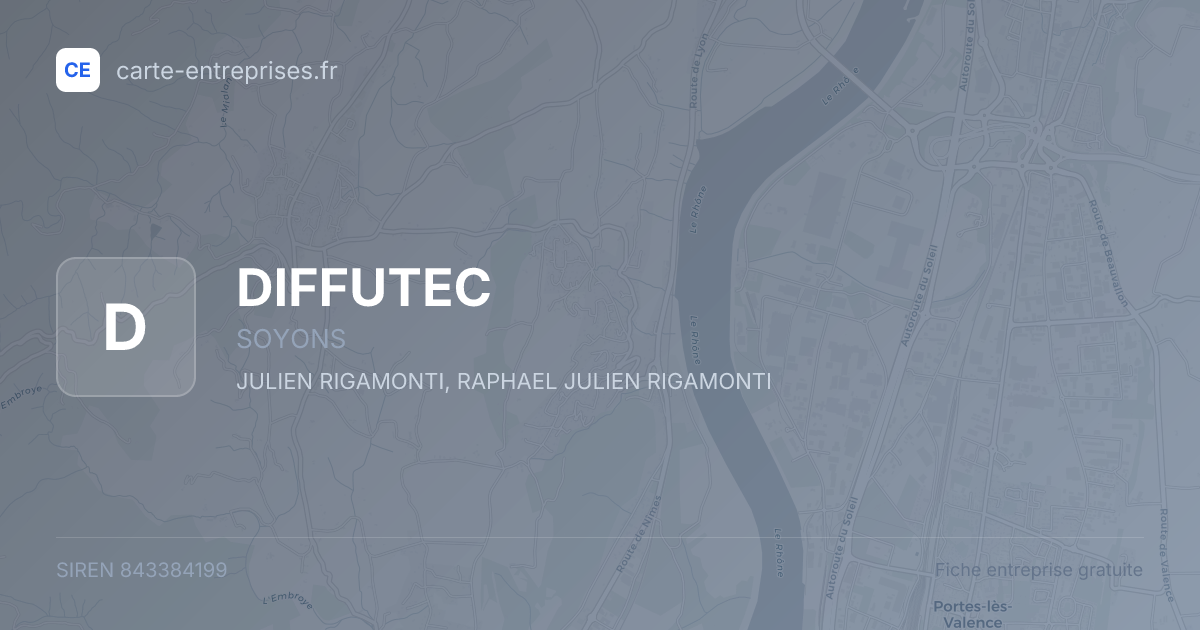 DIFFUTEC — 843384199 — fiche entreprise