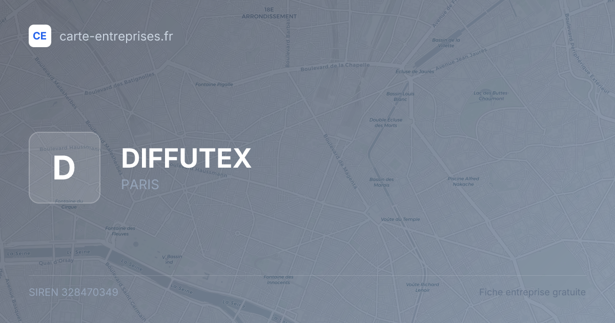 DIFFUTEX — 328470349 — fiche entreprise