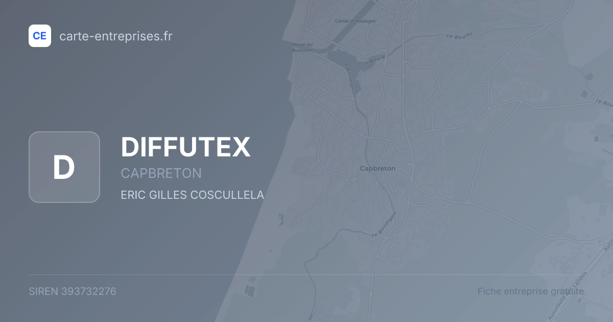 DIFFUTEX — 393732276 — fiche entreprise