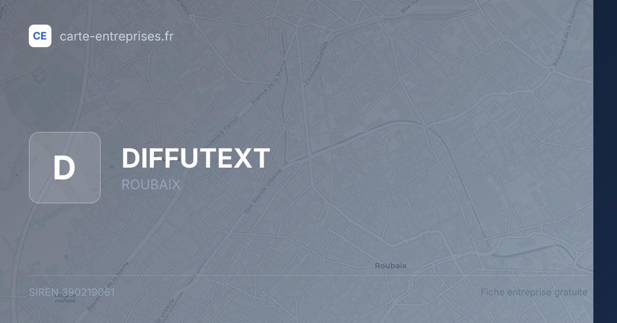 DIFFUTEXT — 390219061 — fiche entreprise