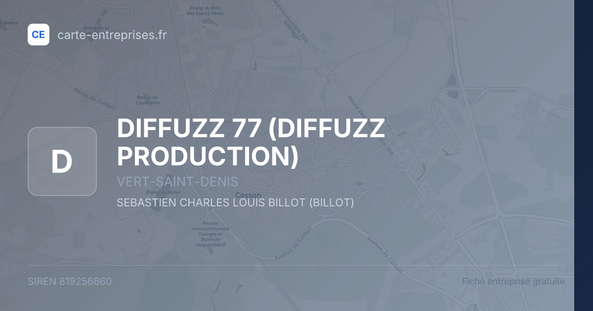 DIFFUZZ 77 (DIFFUZZ PRODUCTION) — 819256660 — fiche entreprise