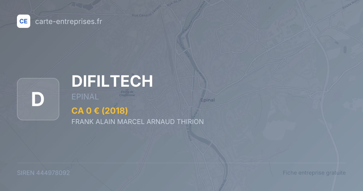 DIFILTECH — 444978092 — fiche entreprise