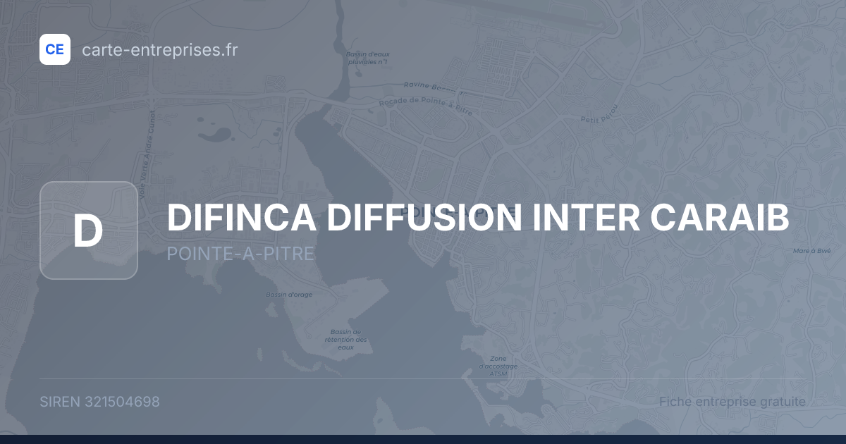 DIFINCA DIFFUSION INTER CARAIB — 321504698 — fiche entreprise