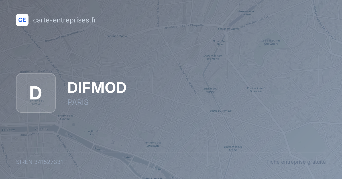 DIFMOD — 341527331 — fiche entreprise