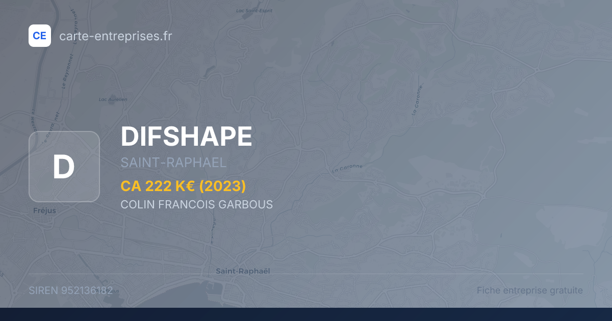 DIFSHAPE — 952136182 — fiche entreprise