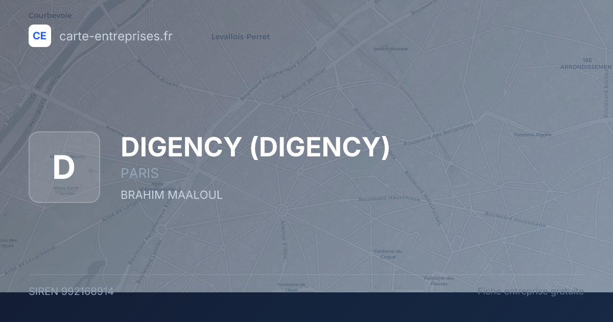 DIGENCY — 992168914 — fiche entreprise
