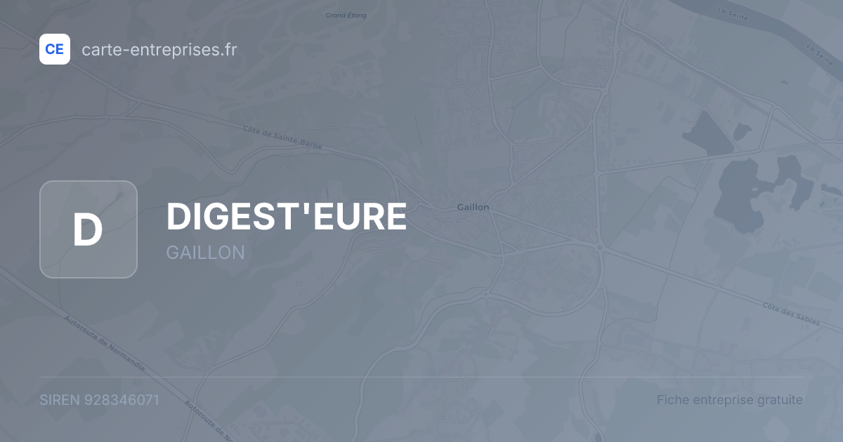 DIGEST'EURE — 928346071 — fiche entreprise