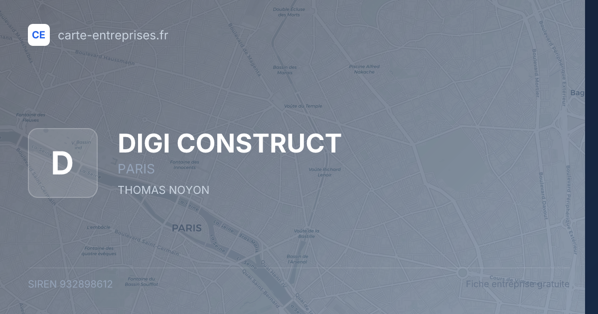 DIGI CONSTRUCT — 932898612 — fiche entreprise
