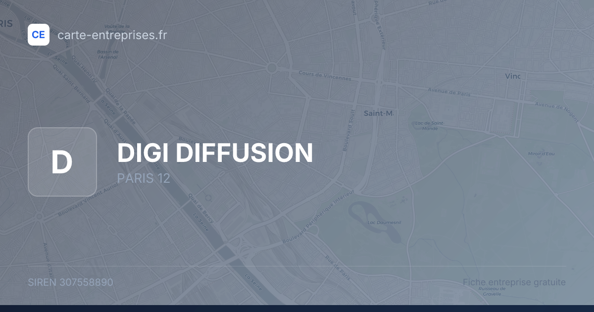 DIGI DIFFUSION — 307558890 — fiche entreprise