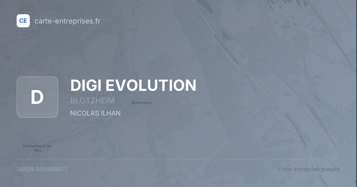 DIGI EVOLUTION — 950989871 — fiche entreprise
