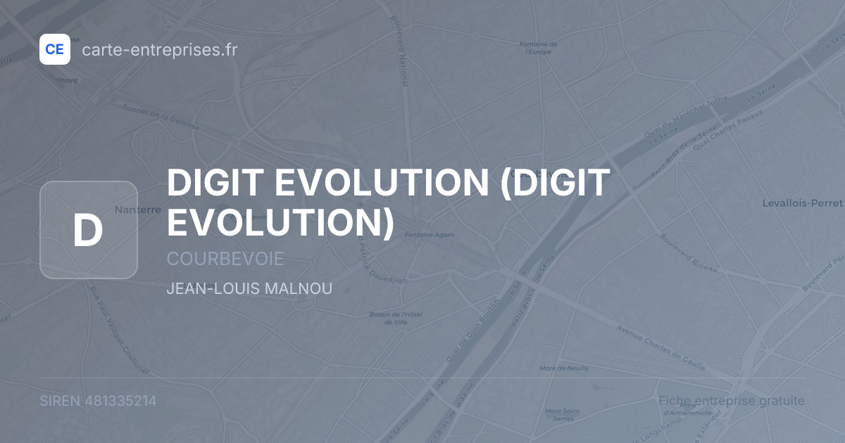 DIGIT EVOLUTION — 481335214 — fiche entreprise