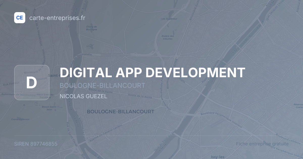 DIGITAL APP DEVELOPMENT — 897746855 — fiche entreprise