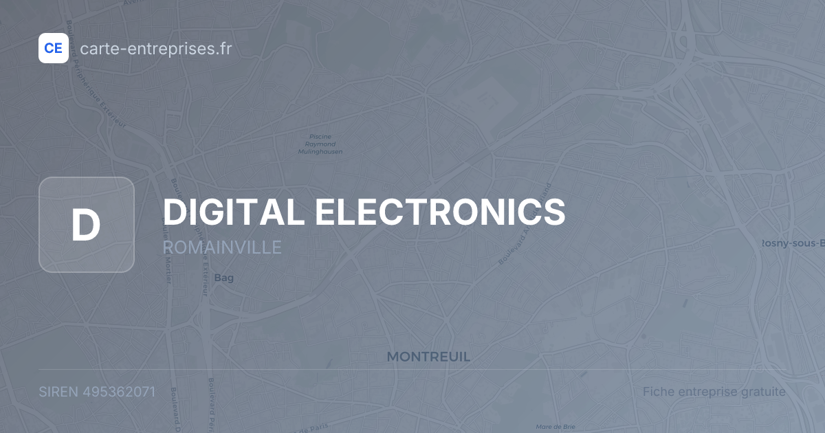 DIGITAL ELECTRONICS — 495362071 — fiche entreprise