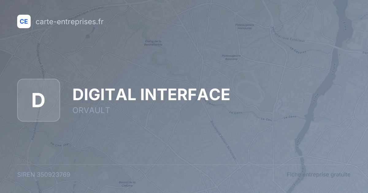 DIGITAL INTERFACE — 350923769 — fiche entreprise