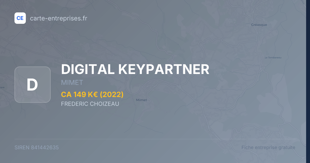DIGITAL KEYPARTNER — 841442635 — fiche entreprise