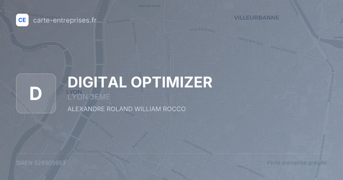 DIGITAL OPTIMIZER — 528905953 — fiche entreprise