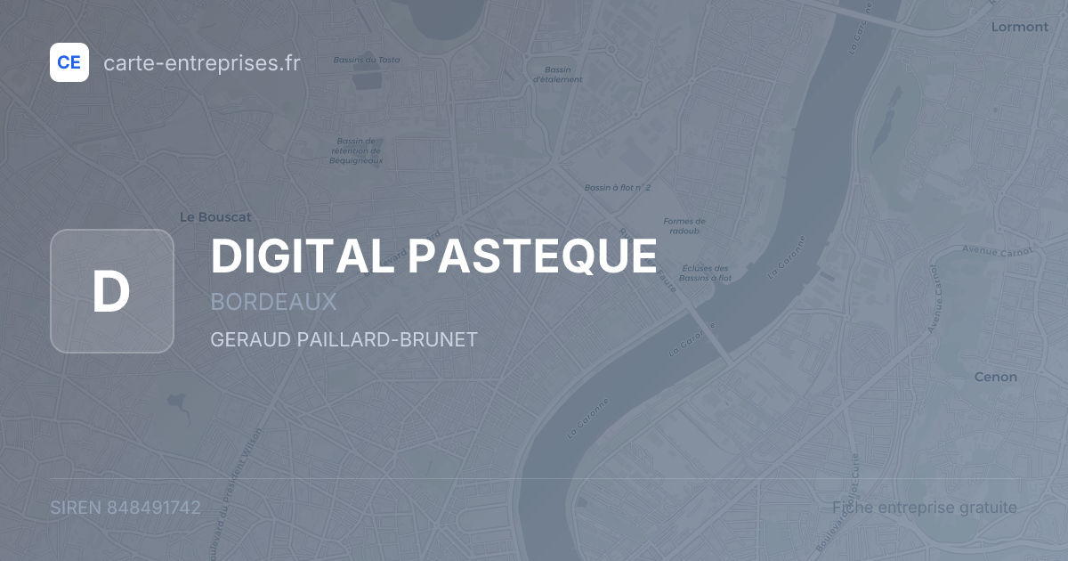 DIGITAL PASTEQUE — 848491742 — fiche entreprise