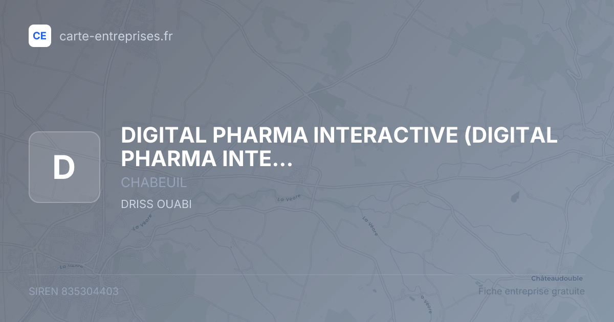DIGITAL PHARMA INTERACTIVE (DIGITAL PHARMA INTERACTIVE) (DPI) — 835304403 — fiche entreprise