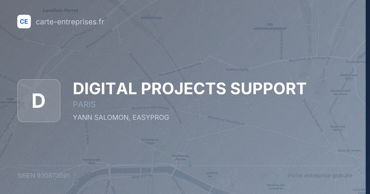 DIGITAL PROJECTS SUPPORT — 930873591 — fiche entreprise