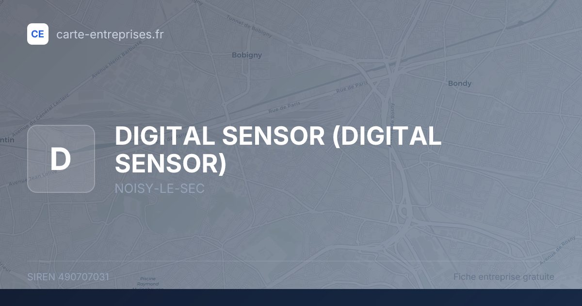 DIGITAL SENSOR — 490707031 — fiche entreprise